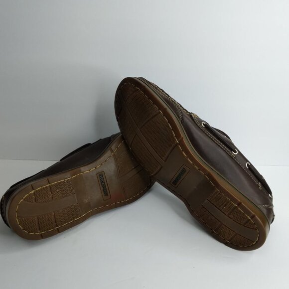 Rockport Washable Footwear Brown Leather Boat Shoes Loafers Size 11.5M - Picture 12 of 14